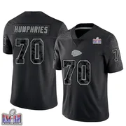 Black Men's D.J. Humphries Kansas City Chiefs Limited Reflective Super Bowl LVIII Patch Jersey