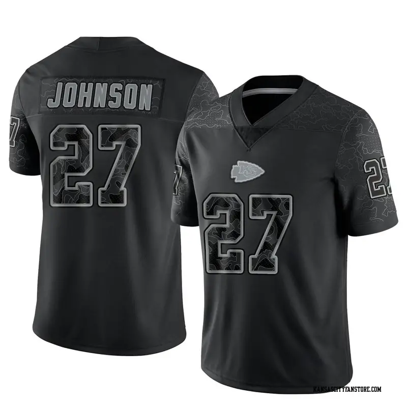 Reebok Black Kansas City Chiefs #27 Larry Johnson Football Jersey Adul -  Shop Thrift KC