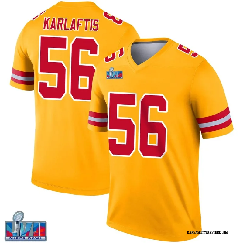 Men's Kansas City Chiefs George Karlaftis Nike White Away Game Player Jersey