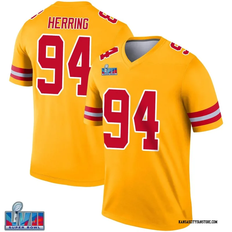 Malik Herring 94 Kansas City Chiefs Super Bowl LVII Champions 3 Stars Men  Game Jersey - White - Bluefink