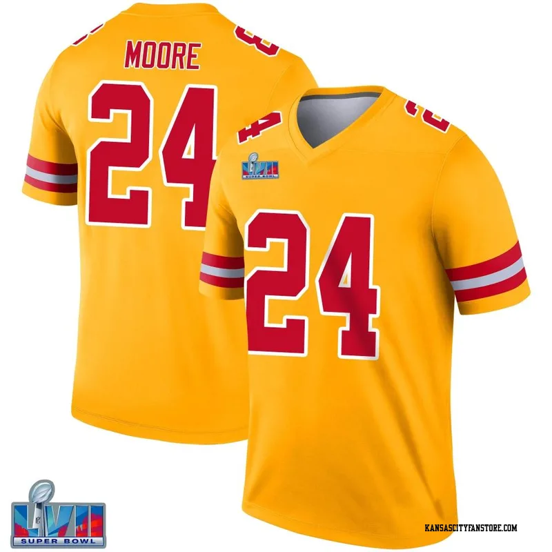 Skyy Moore 24 Kansas City Chiefs Super Bowl LVII Game Jersey - Youth Red -  Bluefink