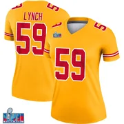 Gold Women's Blake Lynch Kansas City Chiefs Legend Inverted Super Bowl LVII Patch Jersey