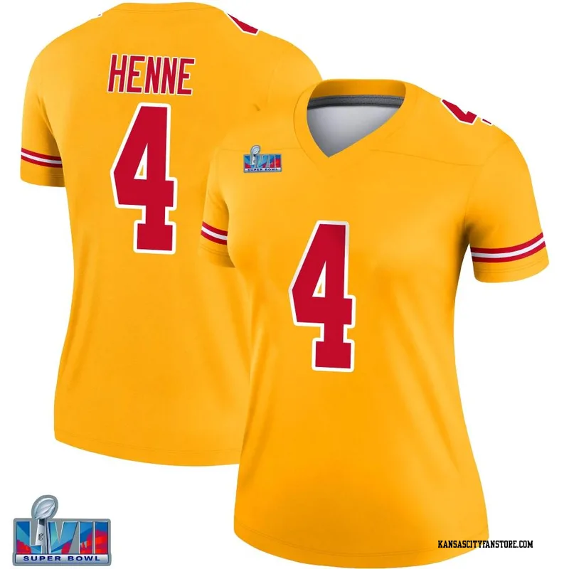 Limited Youth Chad Henne Gold Jersey - #4 Football Kansas City