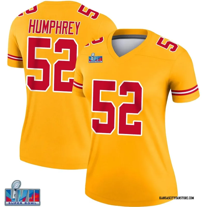 Creed Humphrey 52 Kansas City Chiefs Super Bowl LVII Champions 3 Stars  Women Game Jersey - White - Bluefink