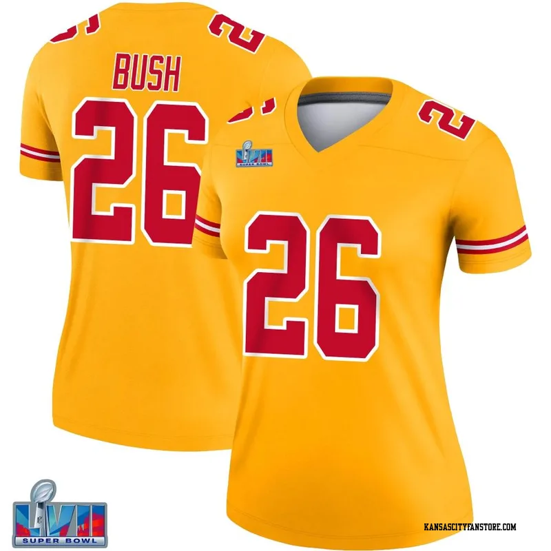 Men's Nike Deon Bush Red Kansas City Chiefs Game Player Jersey Size: 4XL