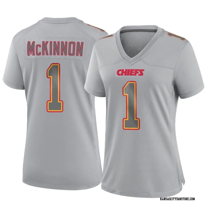 Kansas City Chiefs #1 Jerick McKinnon White Super Bowl LVII Patch Vapor  Untouchable Limited Stitched Jersey