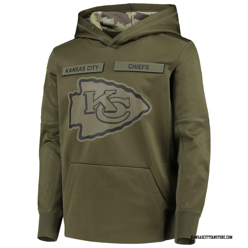 Youth Nike Brown Kansas City Chiefs 2023 Salute to Service Club Fleece  Pullover Hoodie