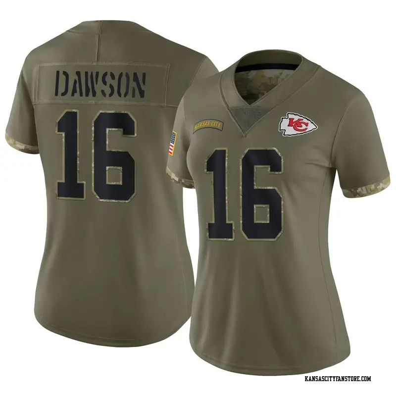 Limited Women's Len Dawson White Road Jersey - #16 Football Kansas