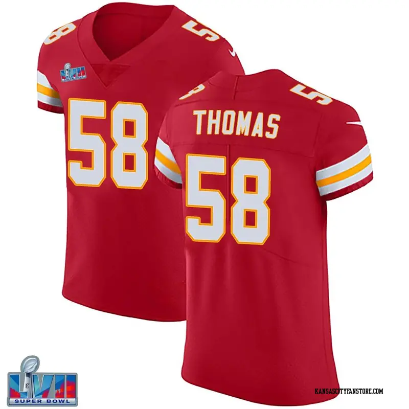 KANSAS CITY CHIEFS #58 HTF NFL Derrick Thomas RETIRED Champion Jersey SZ L  44