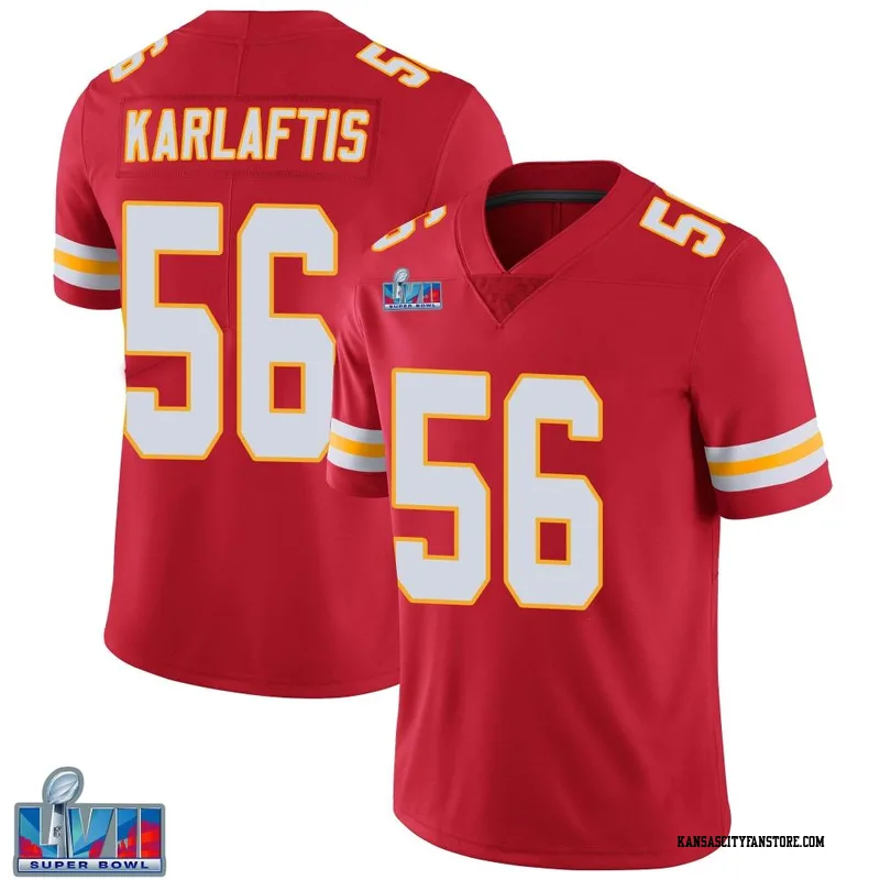 George Karlaftis 56 Kansas City Chiefs Super Bowl LVII Champions 3 Stars  Youth Game Jersey - White - Bluefink