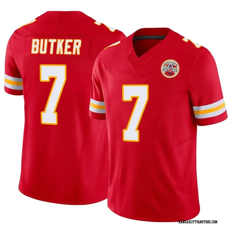 Men's Nike Harrison Butker Gray Kansas City Chiefs Super Bowl LVII Patch  Atmosphere Fashion Game Jersey