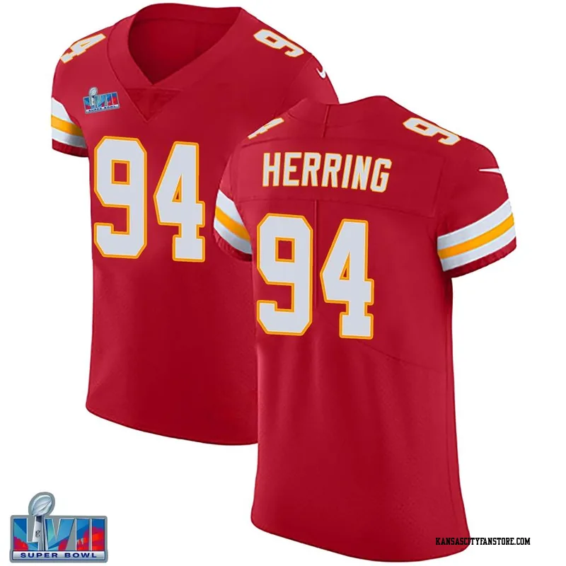 Malik Herring 94 Kansas City Chiefs Super Bowl LVII Champions 3 Stars Men  Game Jersey - White - Bluefink