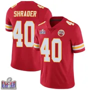 Red Men's Spencer Shrader Kansas City Chiefs Limited Team Color Vapor Untouchable Super Bowl LVIII Patch Jersey