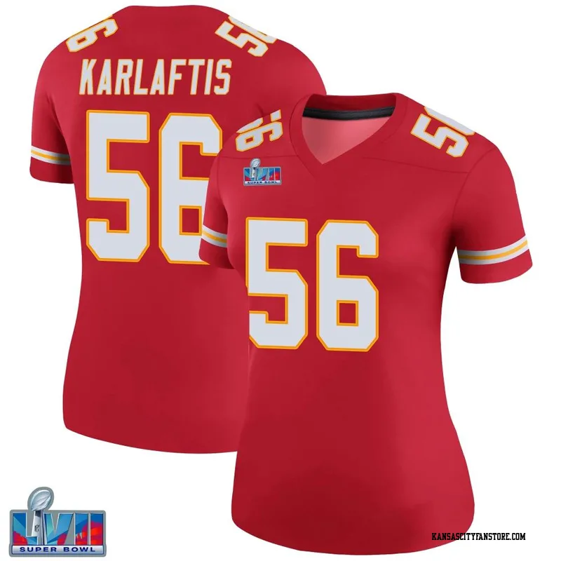 George Karlaftis 56 Kansas City Chiefs Super Bowl LVII Champions 3 Stars  Youth Game Jersey - White - Bluefink