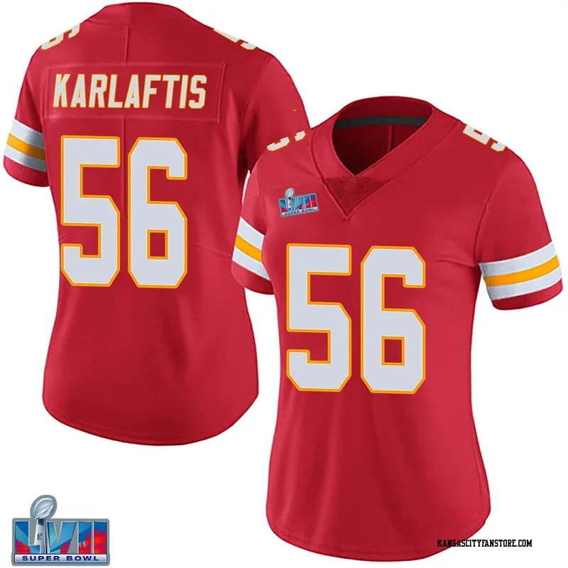 George Karlaftis 56 Kansas City Chiefs Super Bowl LVII Game Jersey - Women  White - Bluefink