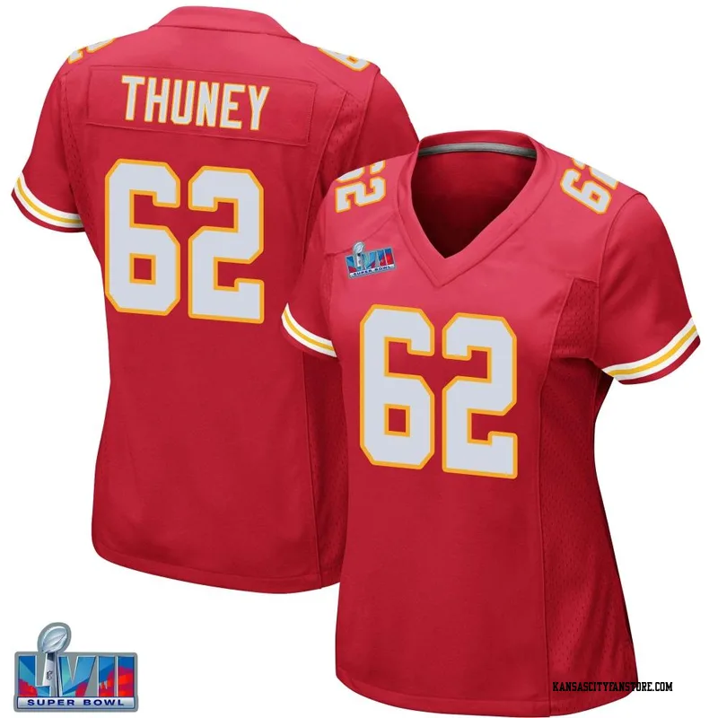 Joe Thuney 62 Kansas City Chiefs Super Bowl LVII Champions 3 Stars Men Game  Jersey - Red - Bluefink