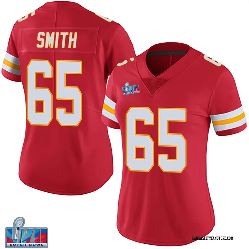 Trey Smith 65 Kansas City Chiefs Super Bowl LVII Champions Youth Game  Jersey - White - Bluefink