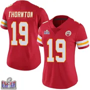 Red Women's Tyquan Thornton Kansas City Chiefs Limited Team Color Vapor Untouchable Super Bowl LVIII Patch Jersey