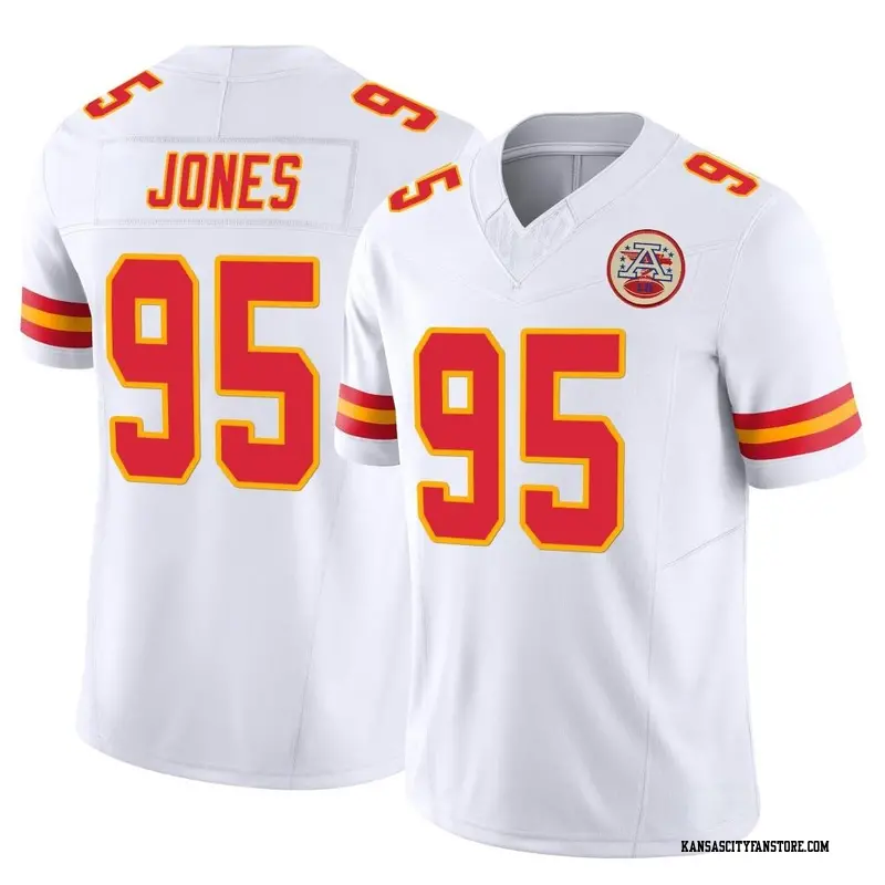 Limited Youth Chris Jones Gold Jersey - #95 Football Kansas City Chiefs  Inverted Legend Size S(10-12)