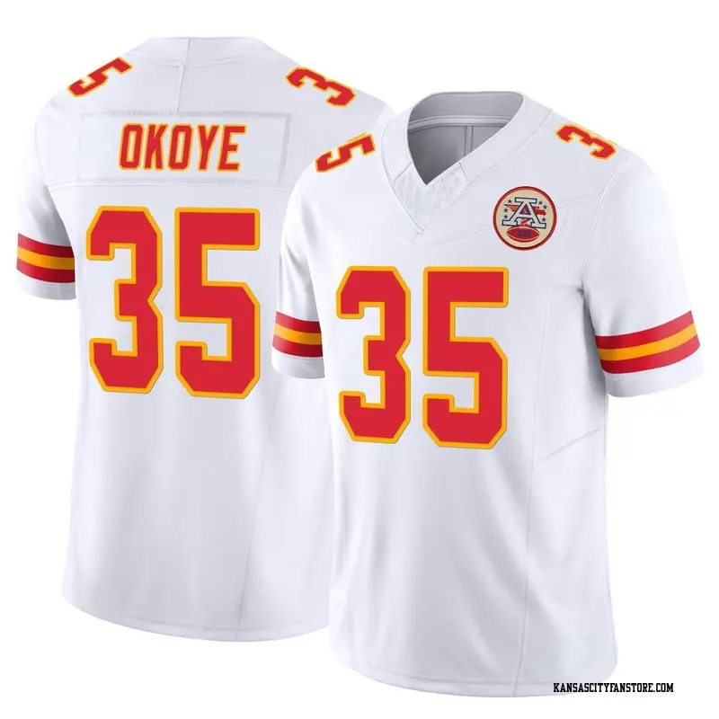 CHRISTIAN OKOYE Kansas City Chiefs RED Jersey M-5XL Unsigned Custom Se -  TimelessAuthentic