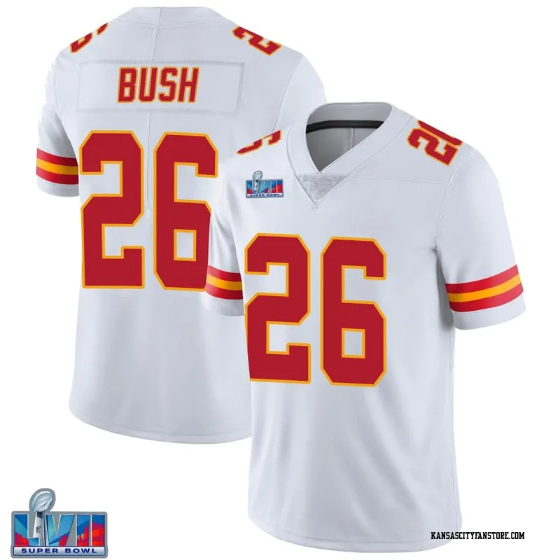 Men's Nike Deon Bush Red Kansas City Chiefs Game Player Jersey Size: 4XL