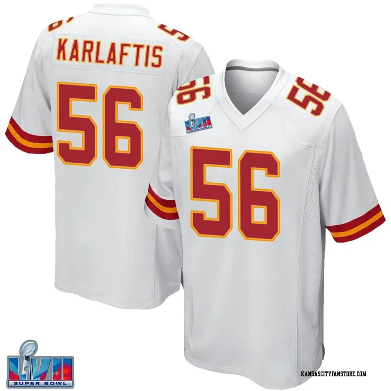 George Karlaftis 56 Kansas City Chiefs Super Bowl LVII Champions 3 Stars  Youth Game Jersey - White - Bluefink