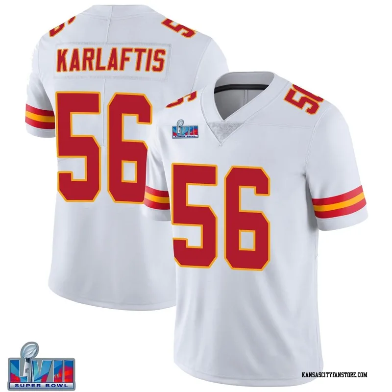 George Karlaftis 56 Kansas City Chiefs Super Bowl LVII Champions 3 Stars  Youth Game Jersey - White - Bluefink