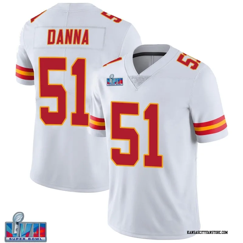 Mike Danna 51 Kansas City Chiefs Super Bowl LVII Champions Men Game Jersey  - Red - Bluefink