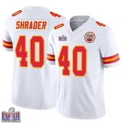 White Men's Spencer Shrader Kansas City Chiefs Limited Vapor F.U.S.E. Super Bowl LVIII Patch Jersey