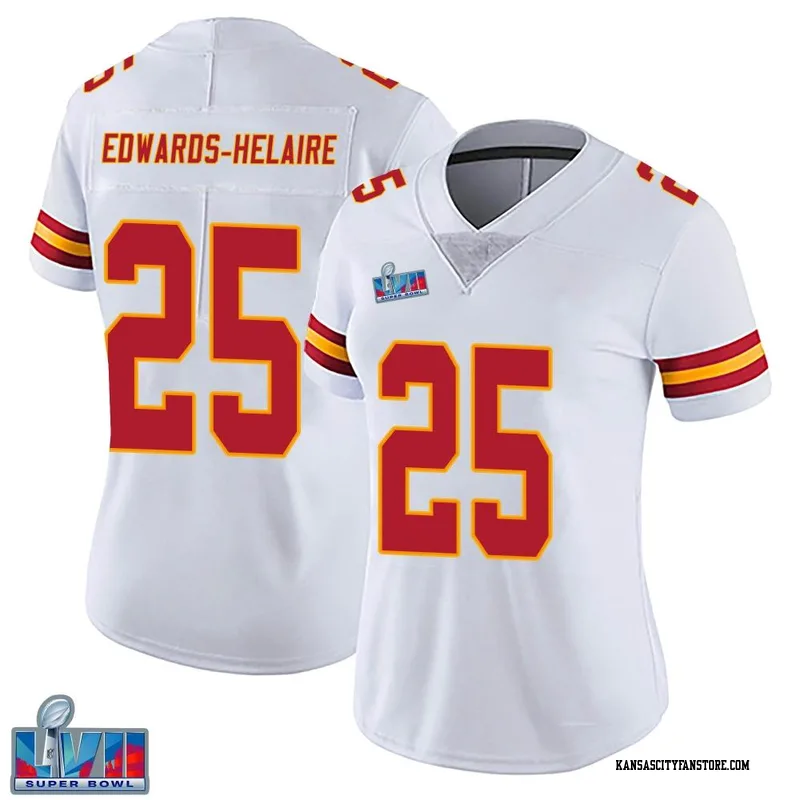 Clyde Edwards-Helaire 25 Kansas City Chiefs Super Bowl LVII Patch  Atmosphere Fashion Game Jersey - Gray - Bluefink