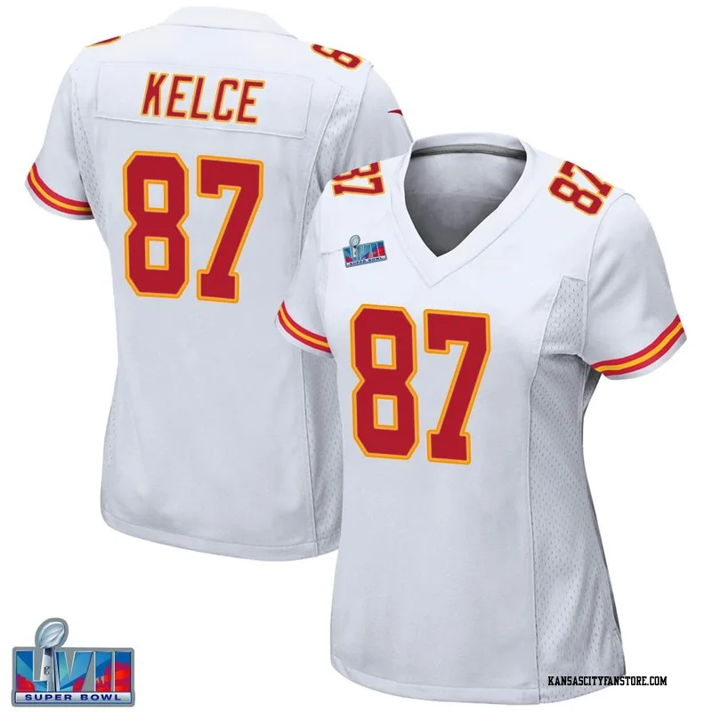 Travis Kelce 87 Kansas City Chiefs Super Bowl LVII Game Jersey - Youth  White - Bluefink