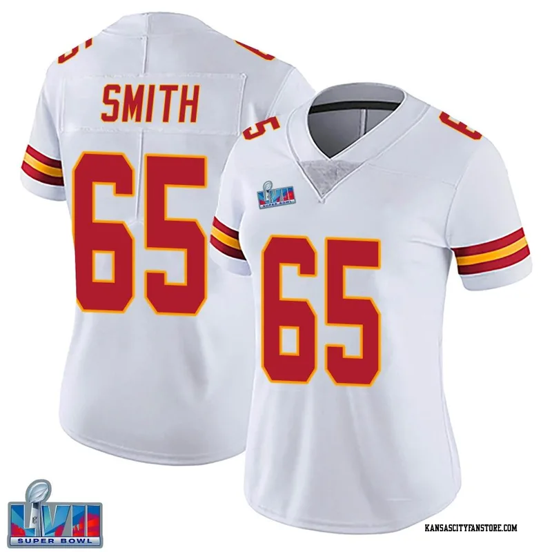 Trey Smith 65 Kansas City Chiefs Super Bowl LVII Champions Youth Game  Jersey - White - Bluefink